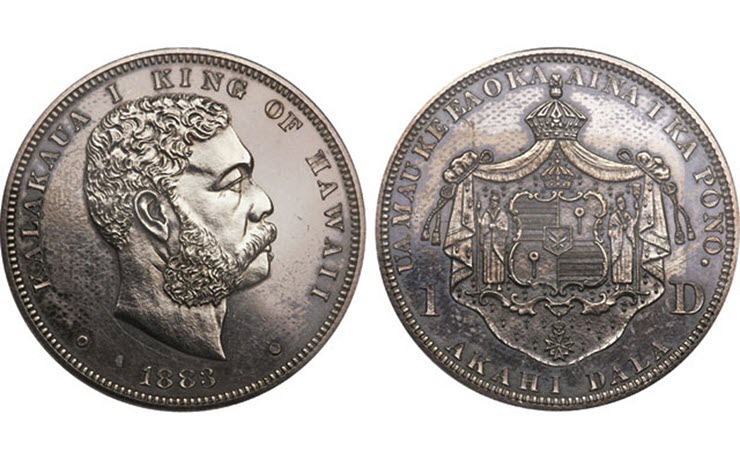гавайские серебряные доллары 1883