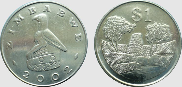монета зимбабве 1 доллар