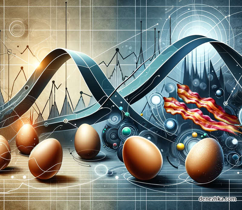 корреляция цен на яйца и бекон